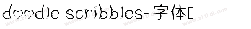 doodle scribbles字体转换